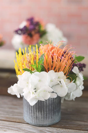2 of 4: Norah Corrugated Zinc 3" Vase  (6 pack)
