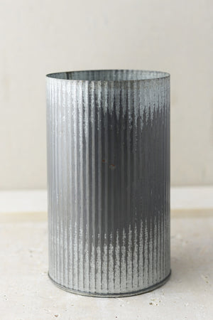 1 of 5: norah corrugated zinc vase 7