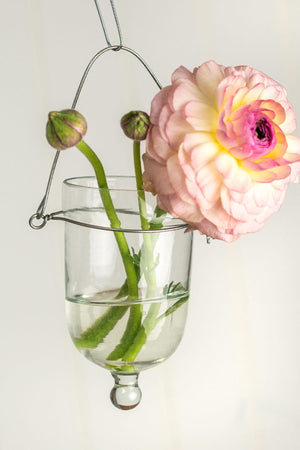 5 of 5: hanging candle holder set of 6 clear glass