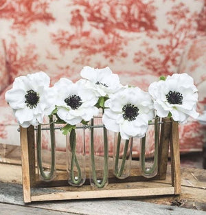 3 of 3: White Anemone Flower 15"
